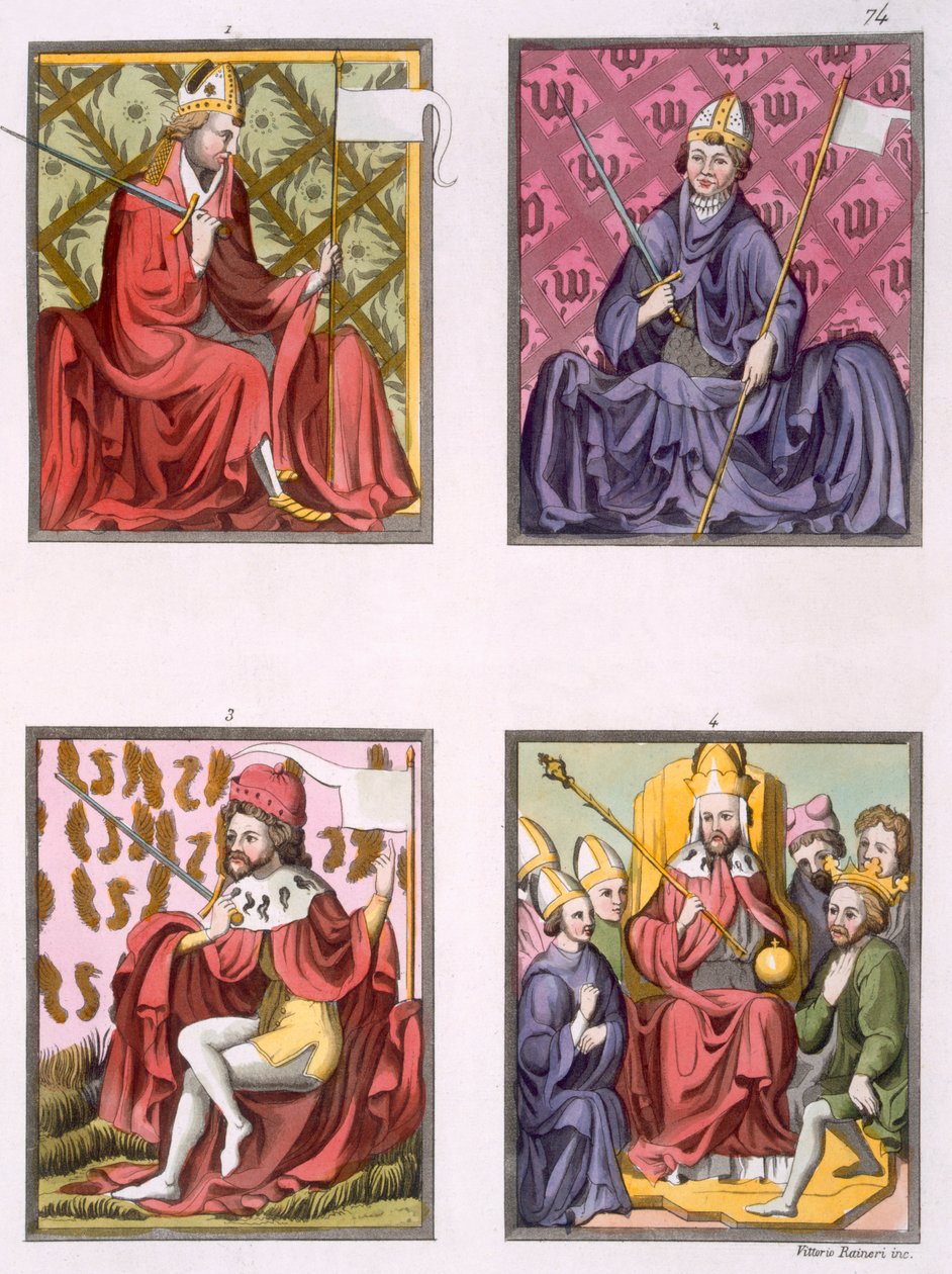 Négy figura a Szent Római Birodalom történetéből, 1820-30-as évek körül alkotó: Italian School