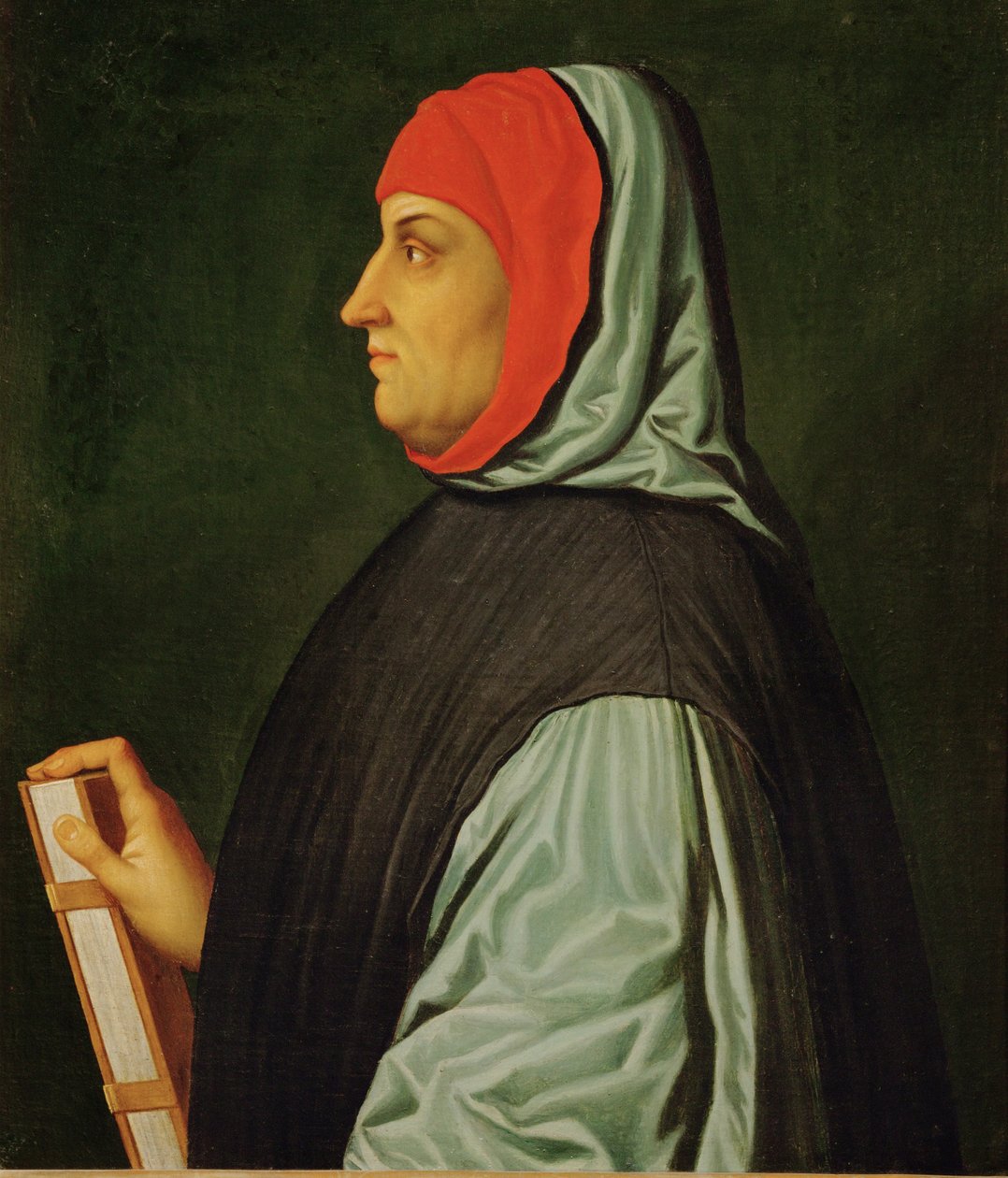 Francesco Petrarca, költő, író és humanista, aki szeretett Lauráját szonettsorozatában, az Il Canzoniere ... alkotó: Italian School