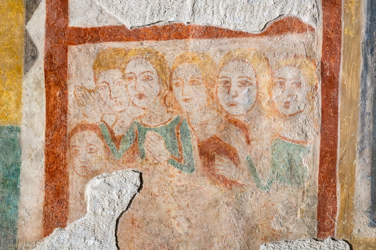 Freskó - hívők csoportja alkotó: Italian School