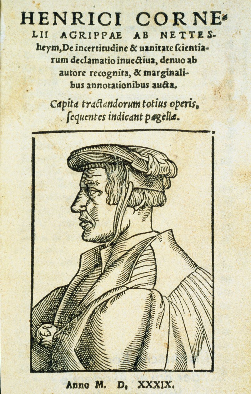 A De Incertitatem et Vanitate declamato invectiva előképe, Heinrich Cornelius Agrippa, 1539 (nyomtatás és fametszet papírra) alkotó: Italian School