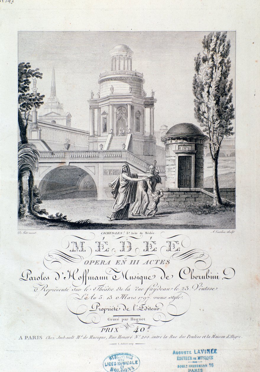 A Médea (3. jelenet), Luigi Cherubini operájának előképe alkotó: Italian School