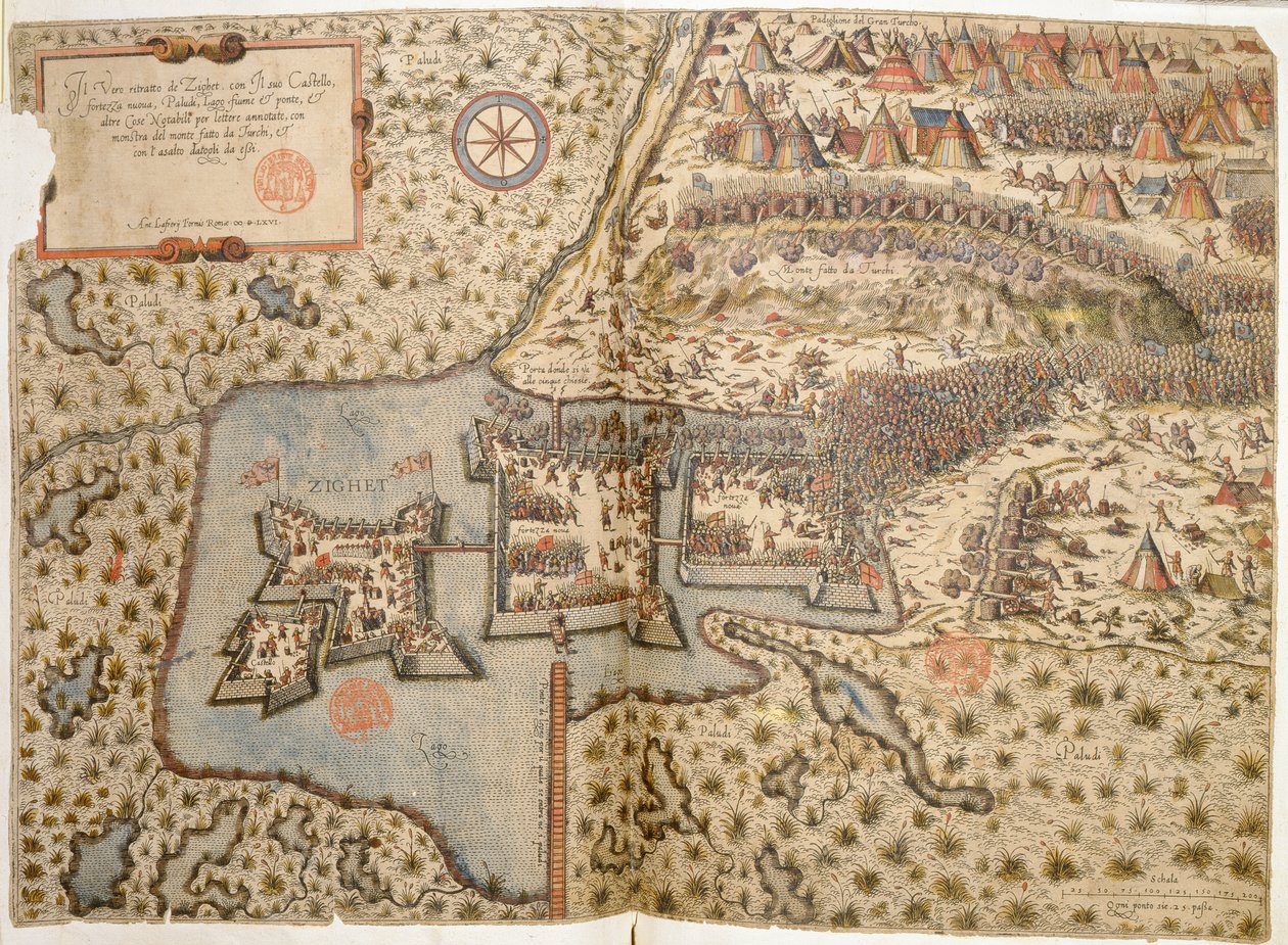 A szigetvári csata általános képe, 1566 alkotó: Italian School