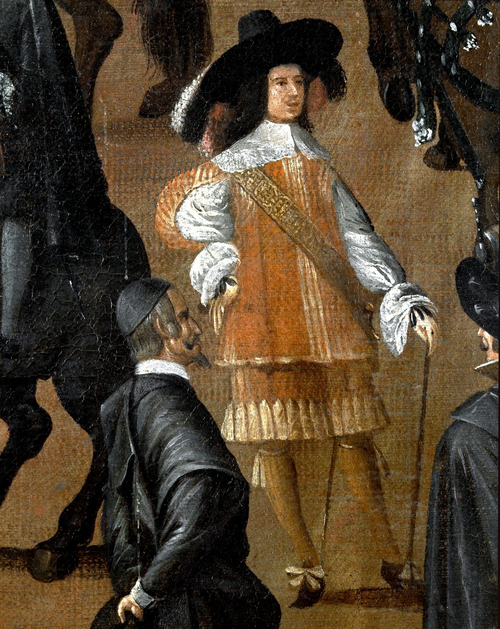 Spanyol ruhás úriember, részlet (Festmény alkotó: Italian School