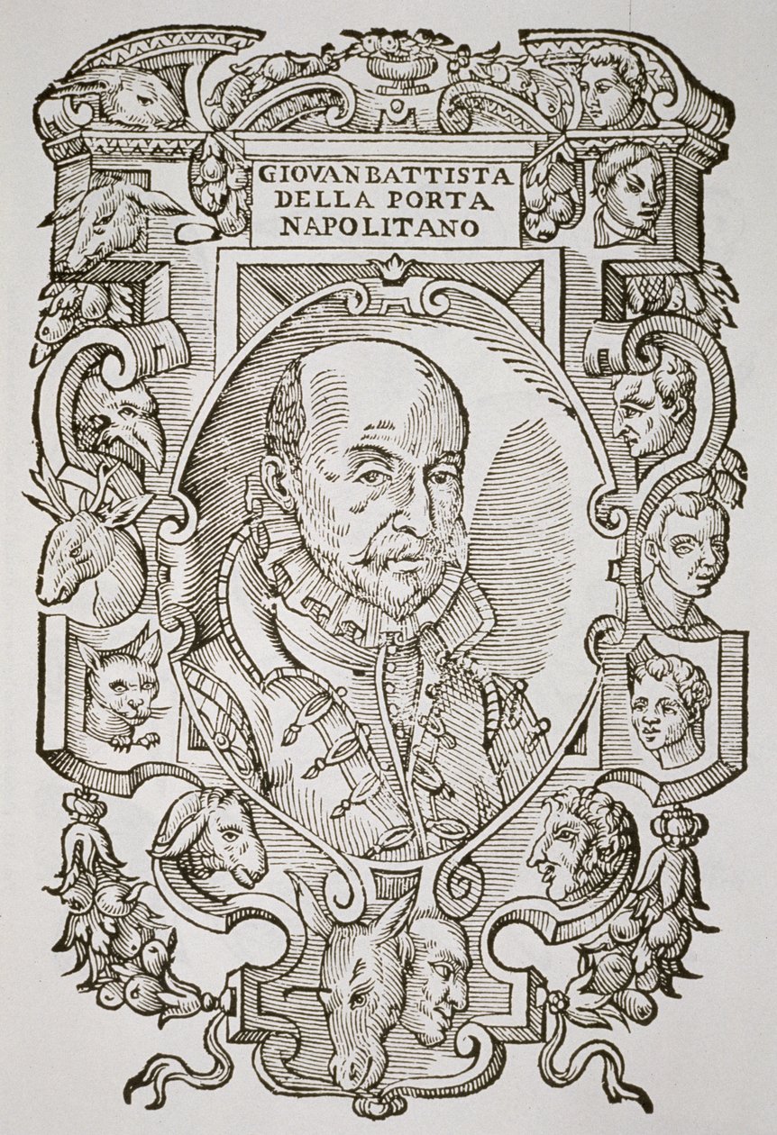 Giovanni Battista della Porta (1535-1615) a Delle Celeste Fisionomia, Padova 1616 című könyvéből, illusztrálva a 19. század végén megjelent History of Magic című könyvében alkotó: Italian School