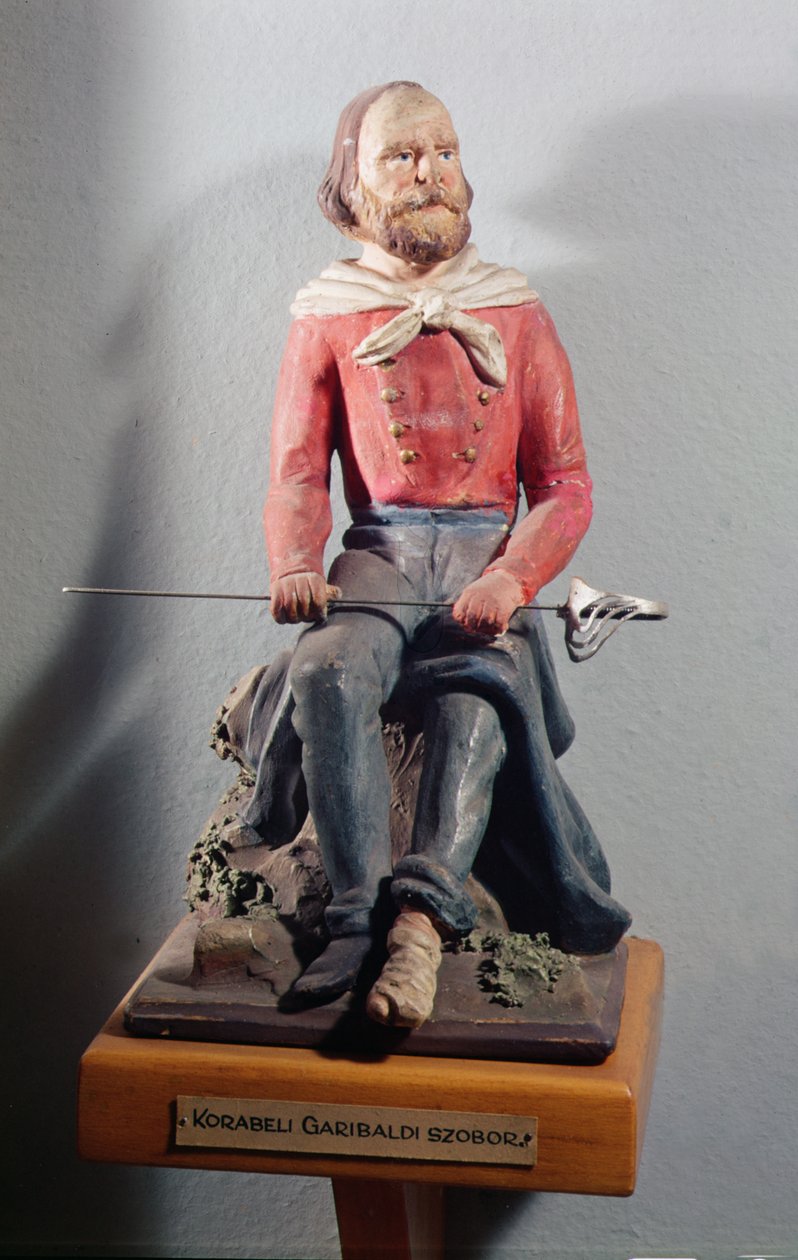 Giuseppe Garibaldi (1807-82), 1860 körül (terakotta festett) alkotó: Italian School