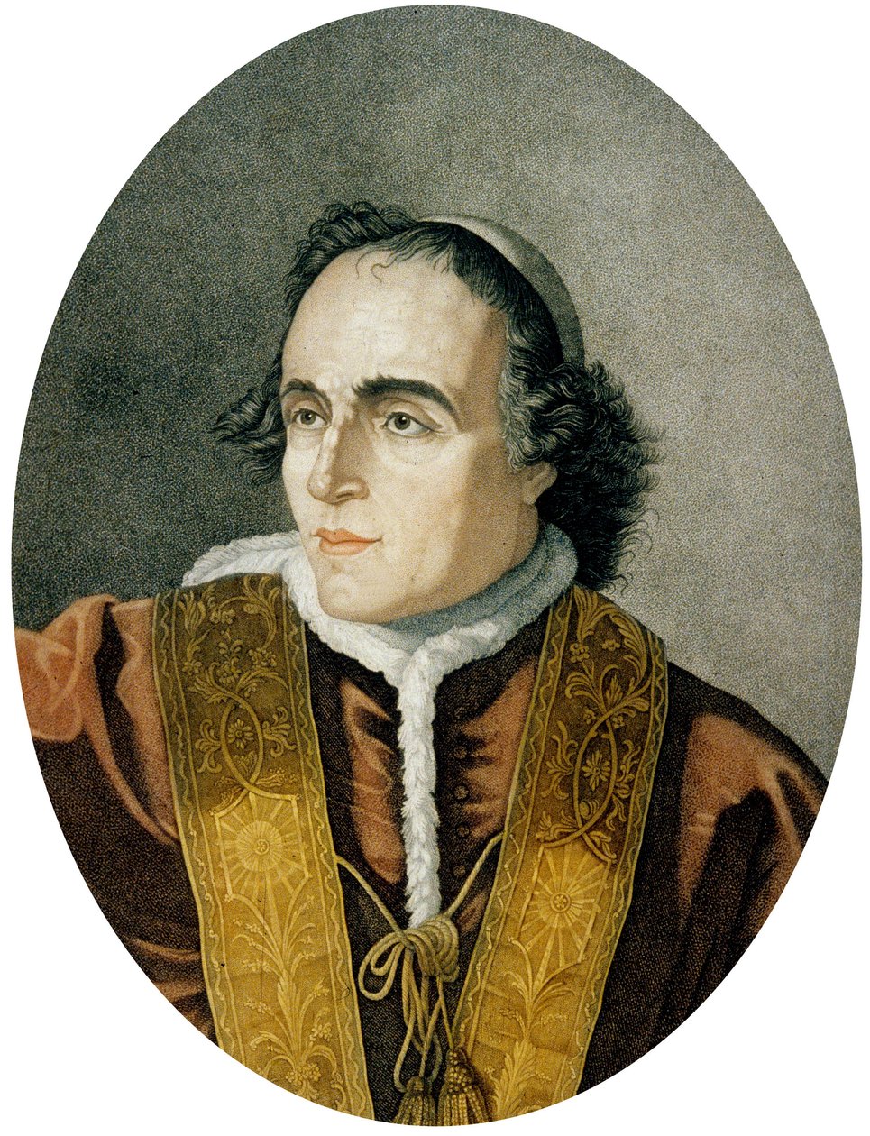 Gregorio Luigi Barnaba Chiaramonti, VII. Pius pápa (színes metszet) alkotó: Italian School