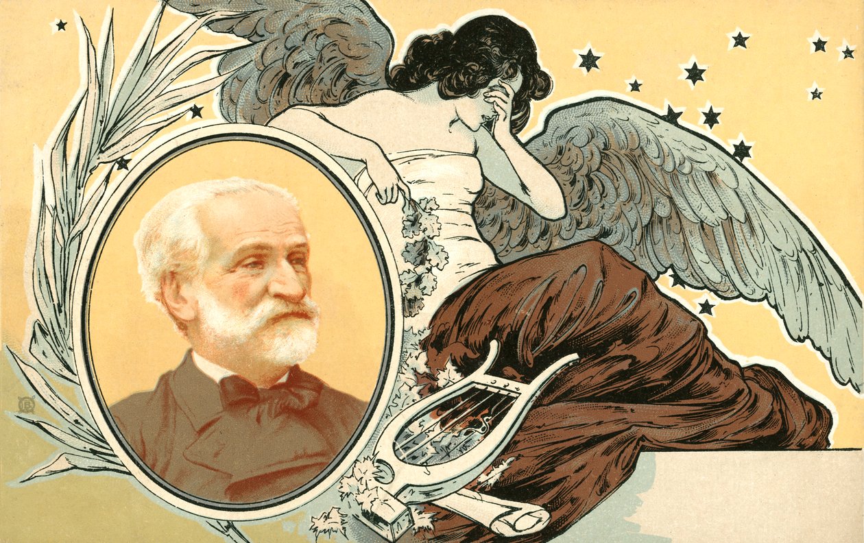 Guiseppe Verdi halála (színes litográfia) alkotó: Italian School