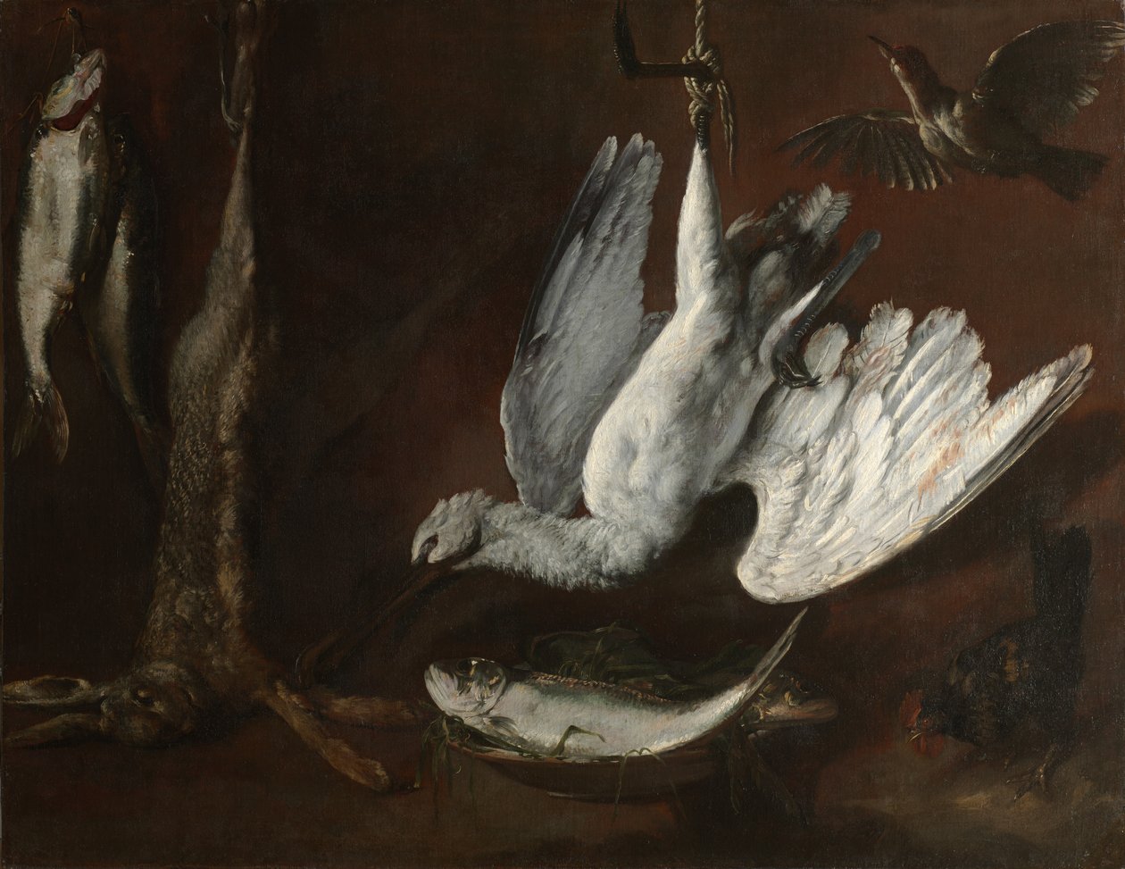 Nyúl, kanalasgém és hal, 1600-as évek közepe (olaj, vászon) alkotó: Italian School