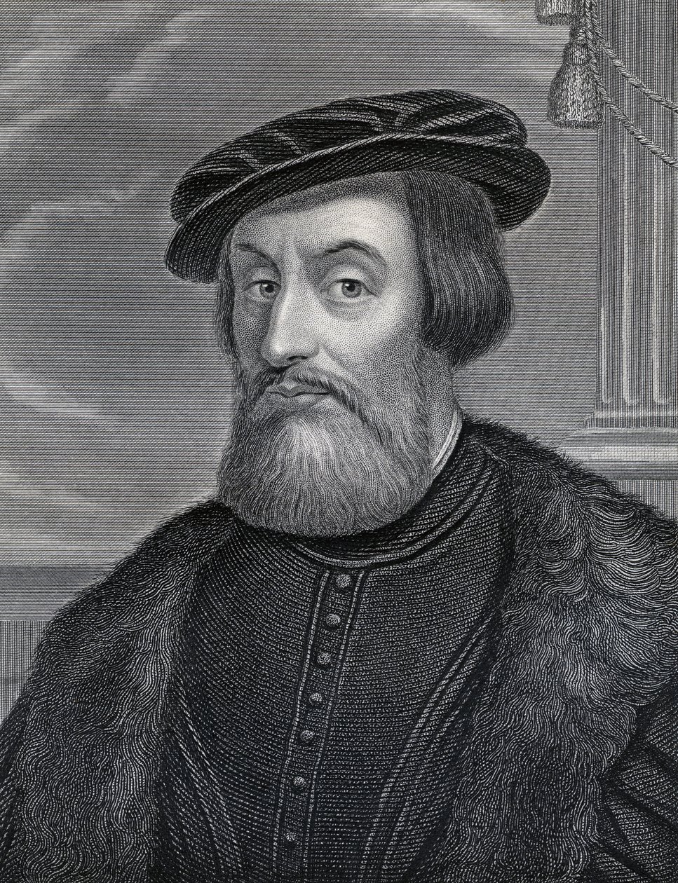 Hernan Cortes, William Holl metszete, 1830 körül alkotó: Italian School