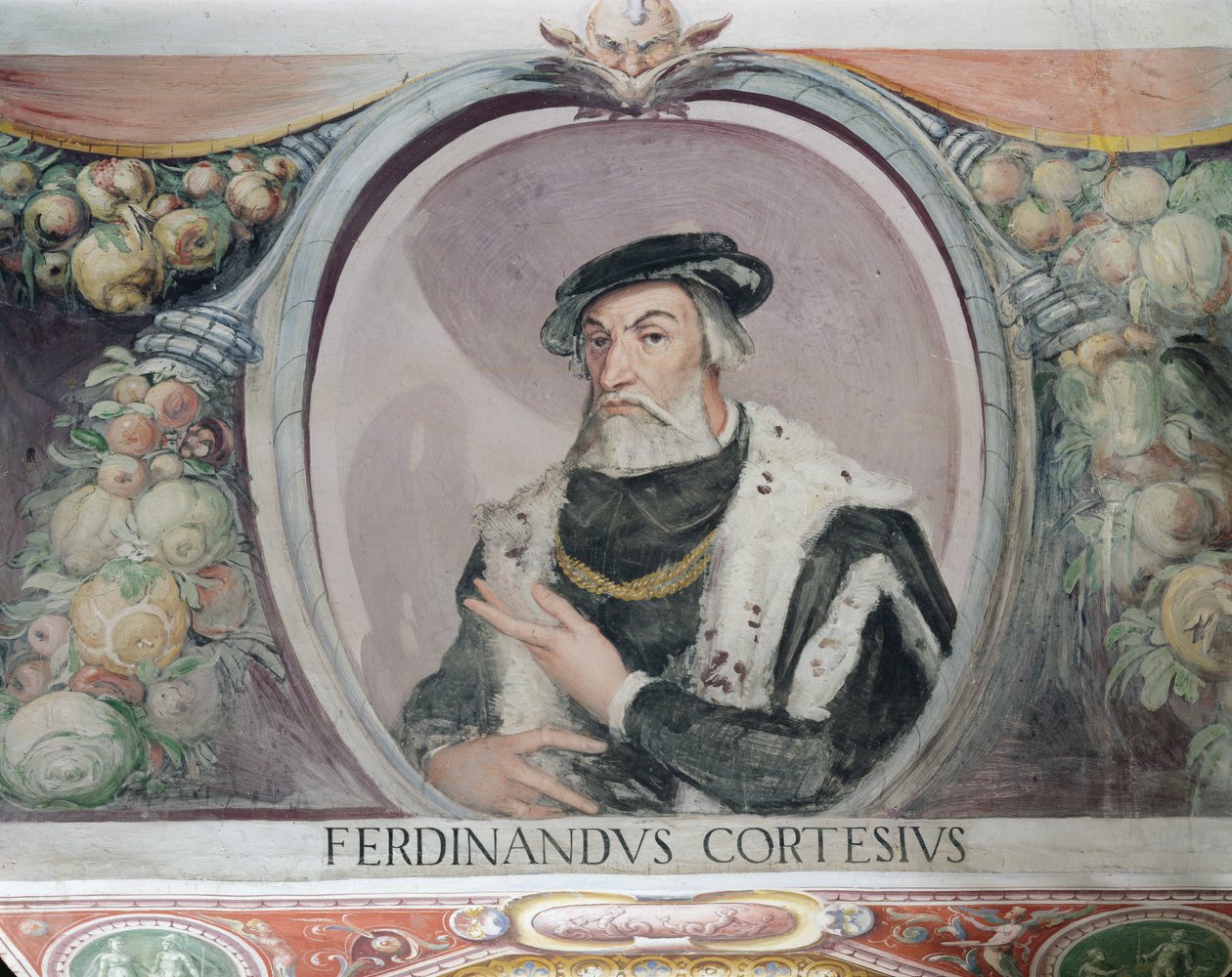 Hernan Cortés, a Sala del Mappamondóban alkotó: Italian School