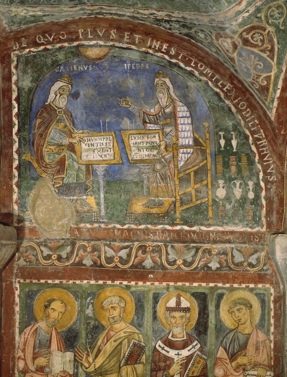 Hippokratész és Galenus, Anagni-székesegyház kriptája alkotó: Italian School