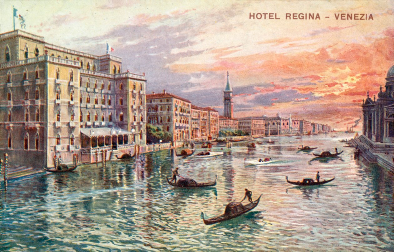 Hotel Regina, Velence (színes litográfia) alkotó: Italian School