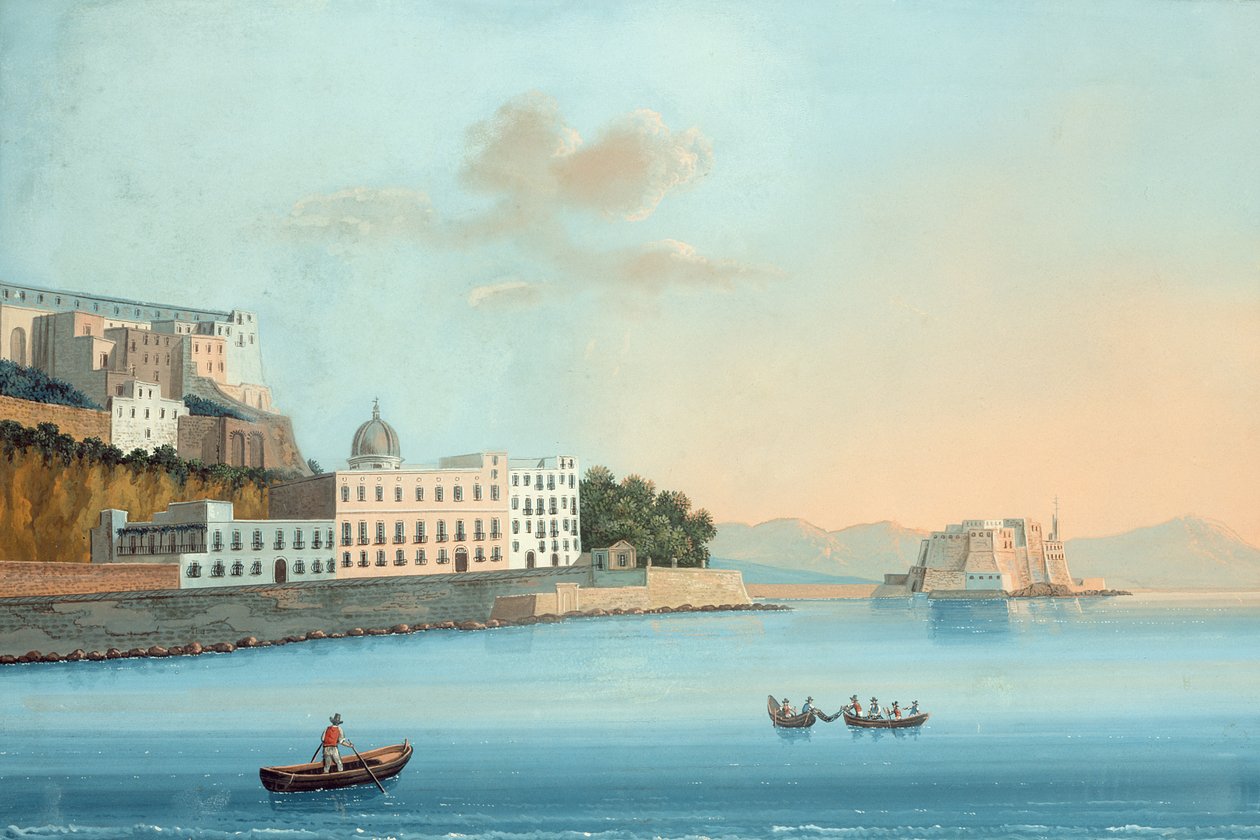 Il Chiatamone (gouache a panelen) (lásd még: 20793, 207964, 207966) alkotó: Italian School