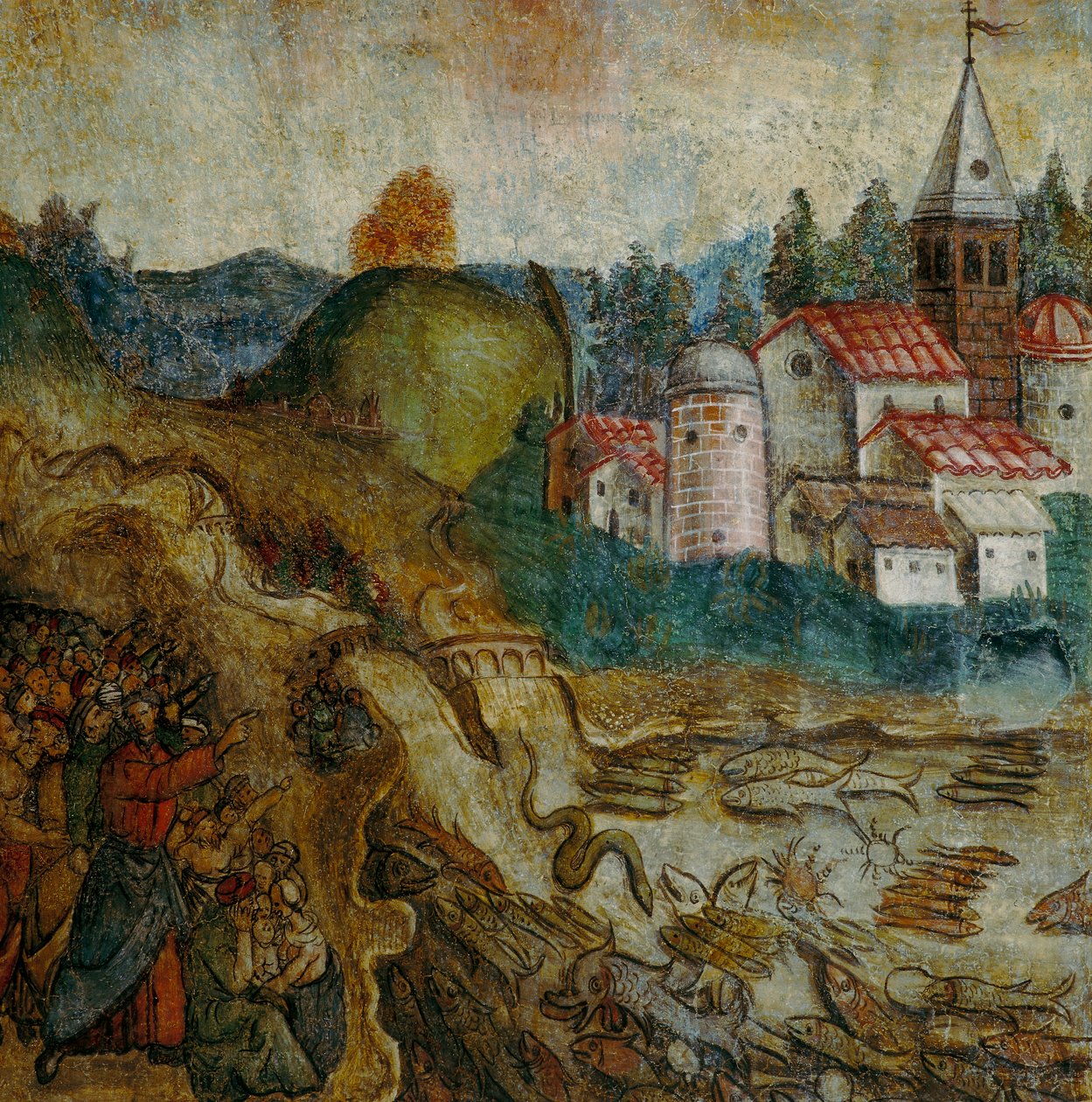 A tenger ki fog száradni, János kinyilatkoztatásának részlete alkotó: Italian School