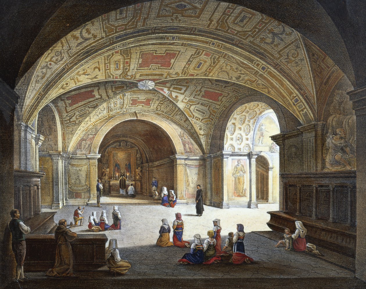 Belső, Monte Cassino apátság alkotó: Italian School