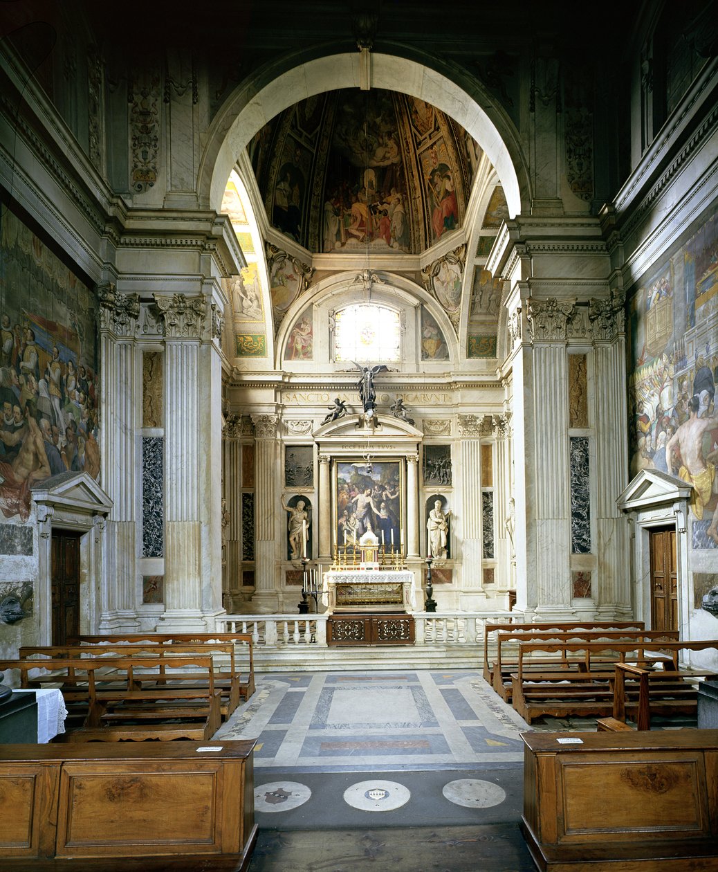 A templom belső képe alkotó: Italian School