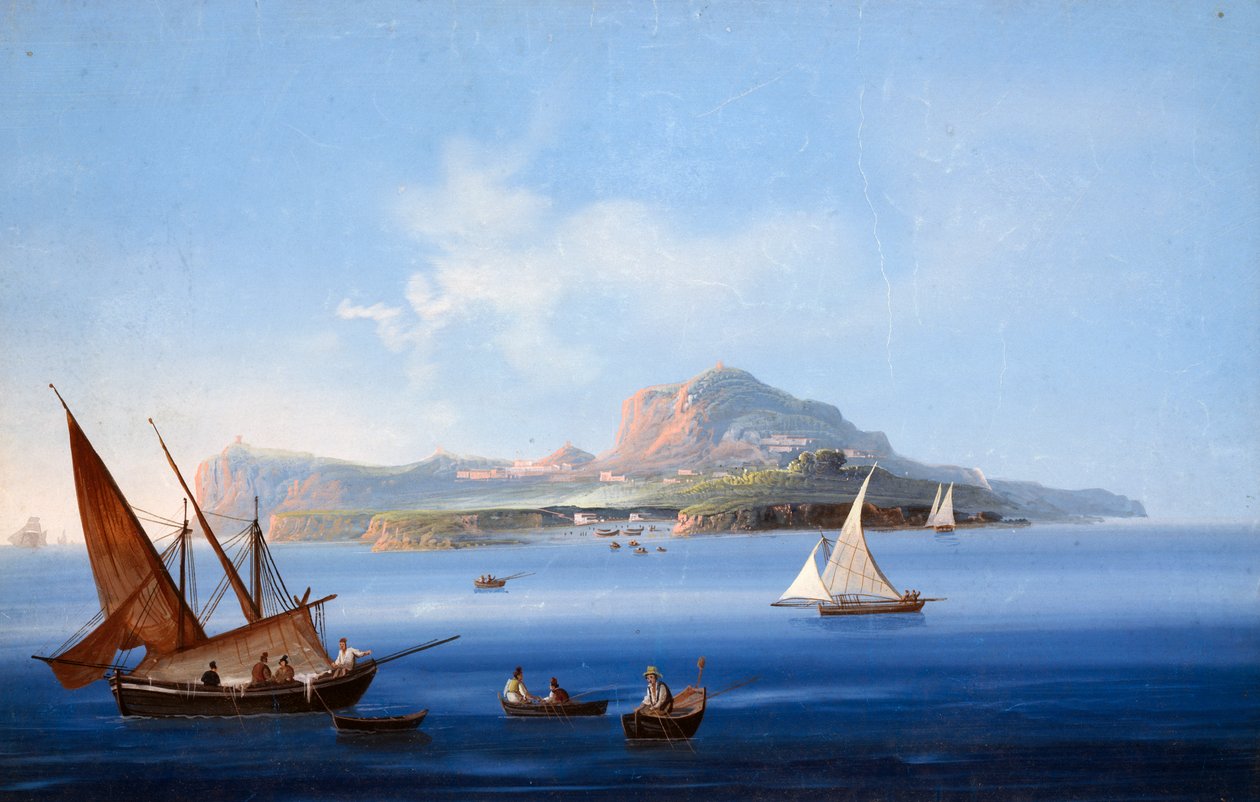 Capri sziget (gouache) alkotó: Italian School