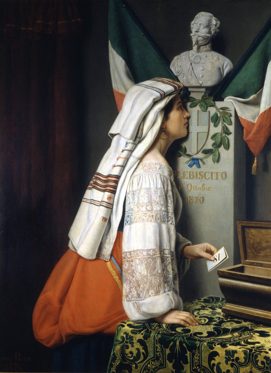 Luigi Riva 1870. októberi olasz népszavazása alkotó: Italian School