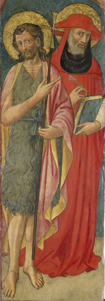 Keresztelő János és Szent Jeromos, 1430 körül (tempera nyárfán) alkotó: Italian School