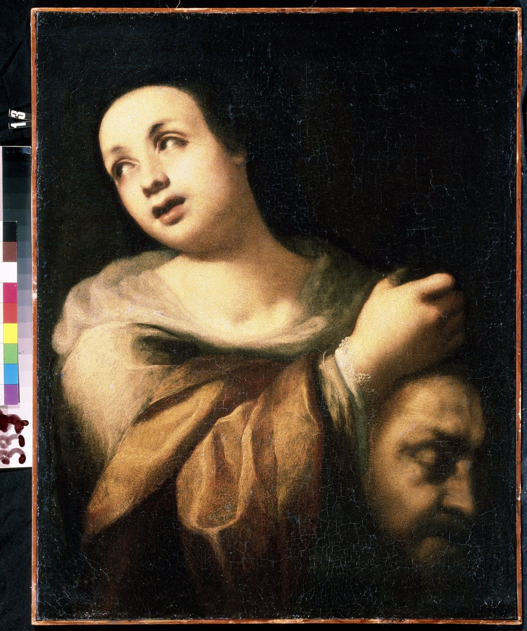 ""Judith bemutatja Holofernész fejét"" (Judith a Holofernész fejével) Festmény a 17. századi olasz iskoláról Mikhail Kroshitsky Művészeti Múzeum, Szevasztopol (Szevasztopol) Ukrajna alkotó: Italian School
