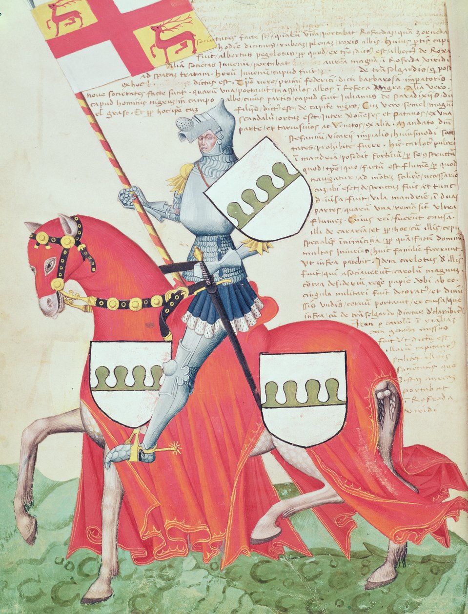 Knight, a Codex Capodilistából (vellum) alkotó: Italian School