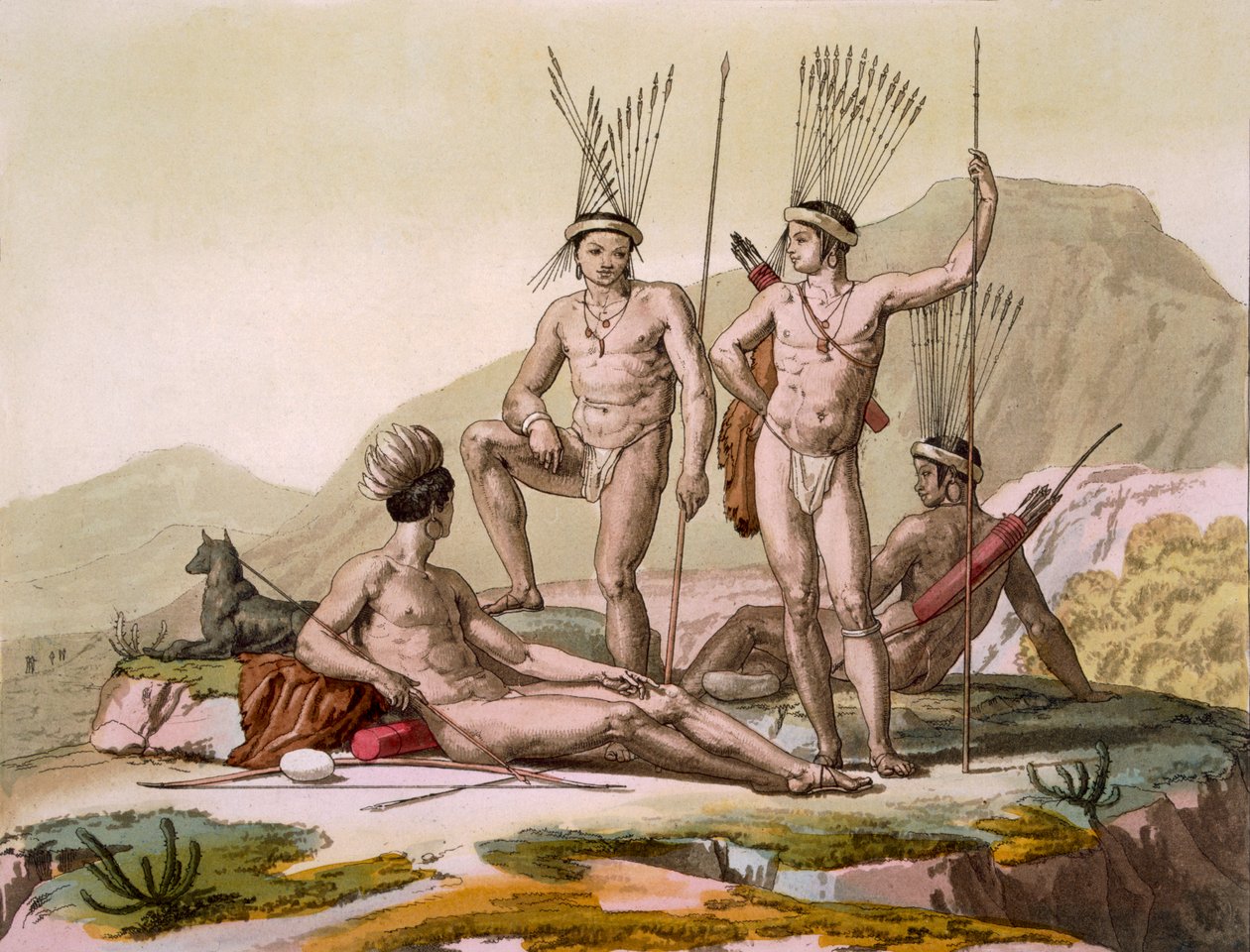 Korah Hottentots a fokról, 1820-as évek 30-as évek körül alkotó: Italian School