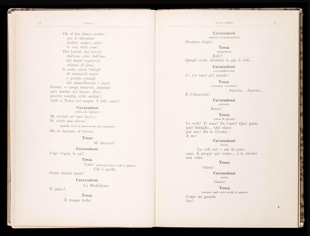 Librettó: Tosca, Giacomo Puccini, Ricordi kiadás, Olaszország alkotó: Italian School