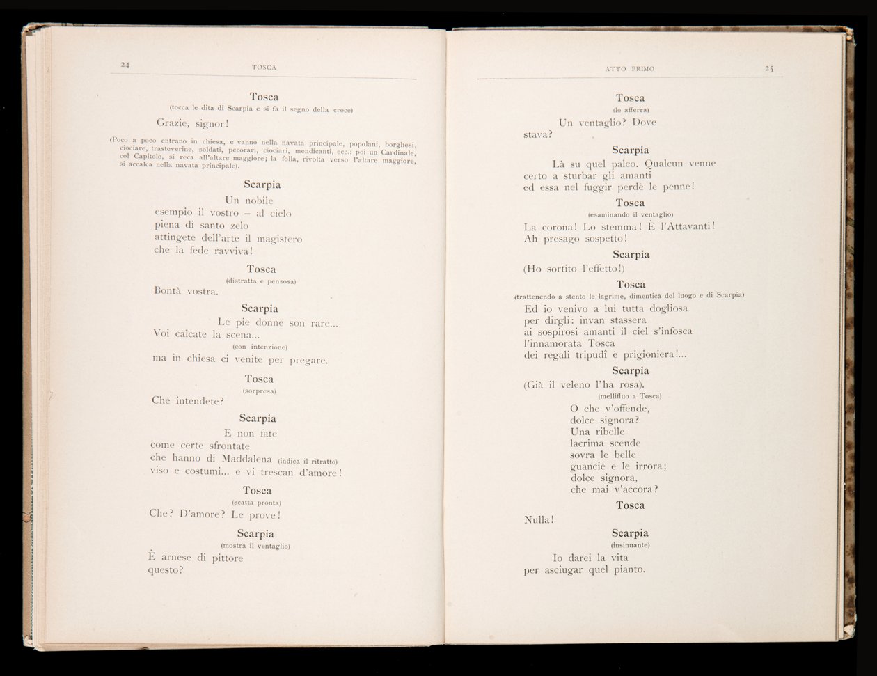 Librettó: Tosca, Giacomo Puccini, Ricordi kiadás, Olaszország alkotó: Italian School