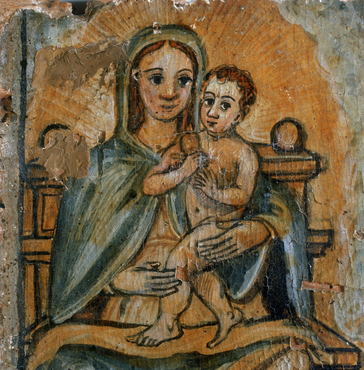 Madonna és gyermek, egy ex-voto részlete, 1604 alkotó: Italian School