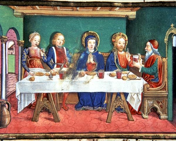 Házasság Kánában (vellum) alkotó: Italian School