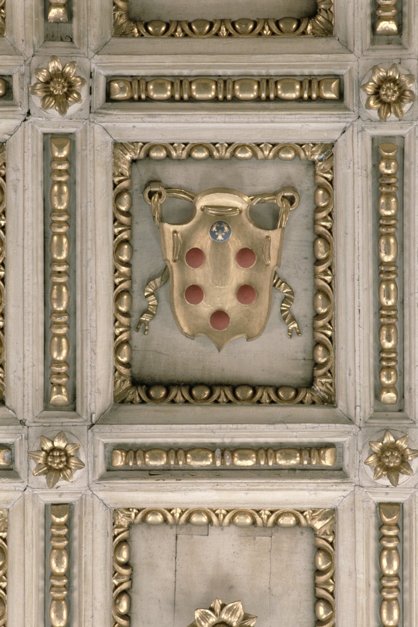 Medici címer, a templom faláról (stukkó) alkotó: Italian School