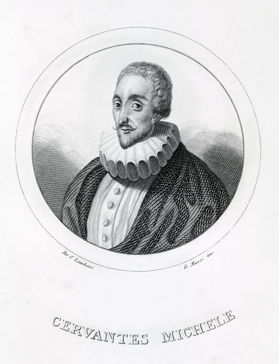 Miguel de Cervantes spanyol író (1547-1616). alkotó: Italian School