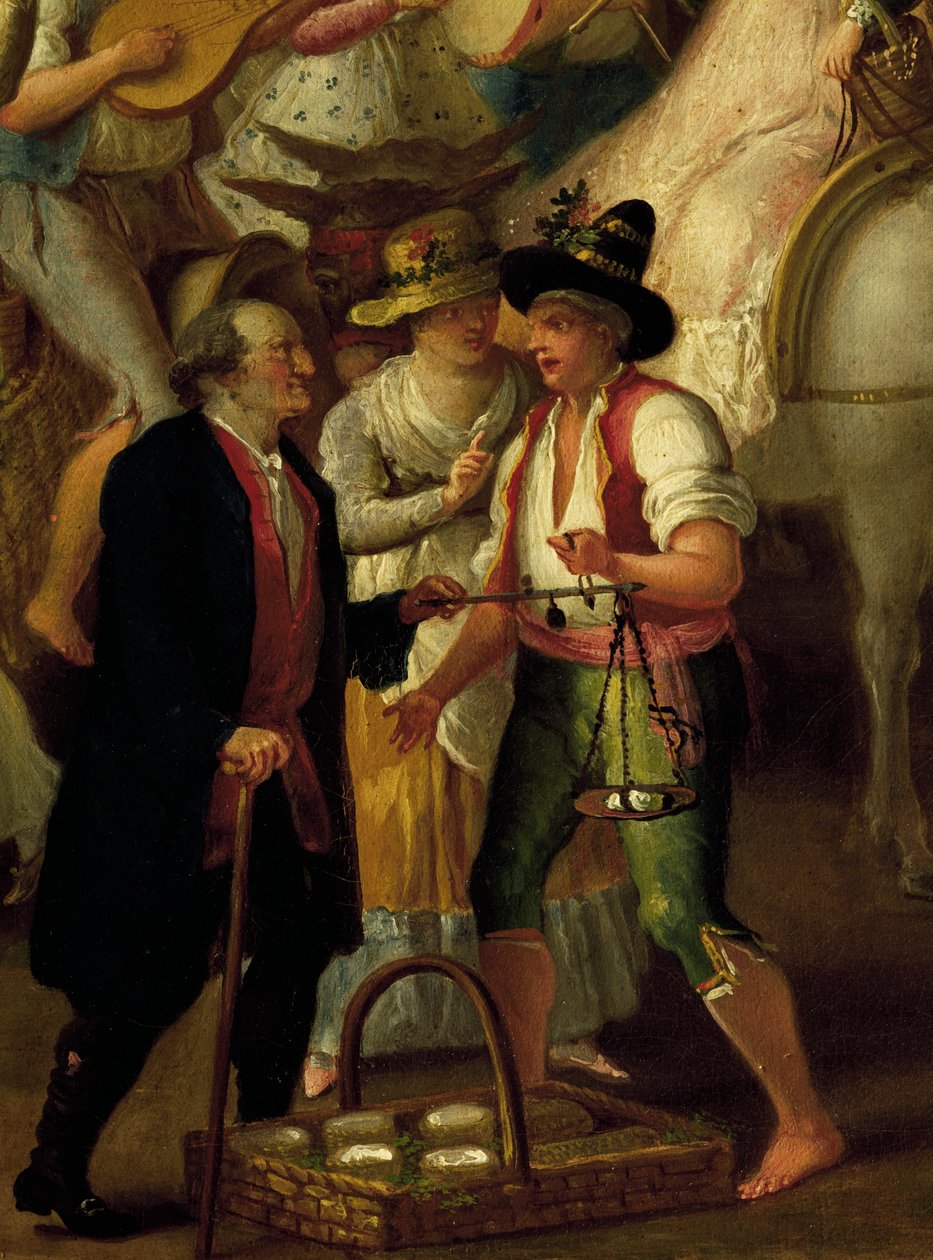 Mozzarella eladó, Detail, Olaszország alkotó: Italian School