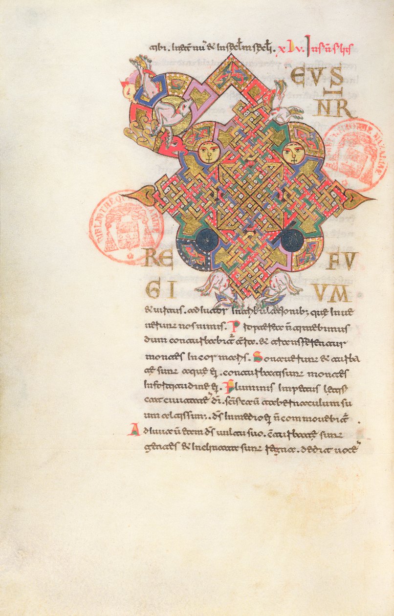 Ms 364 D betű (Deus) Initiál a Monte Cassino breviáriumból alkotó: Italian School