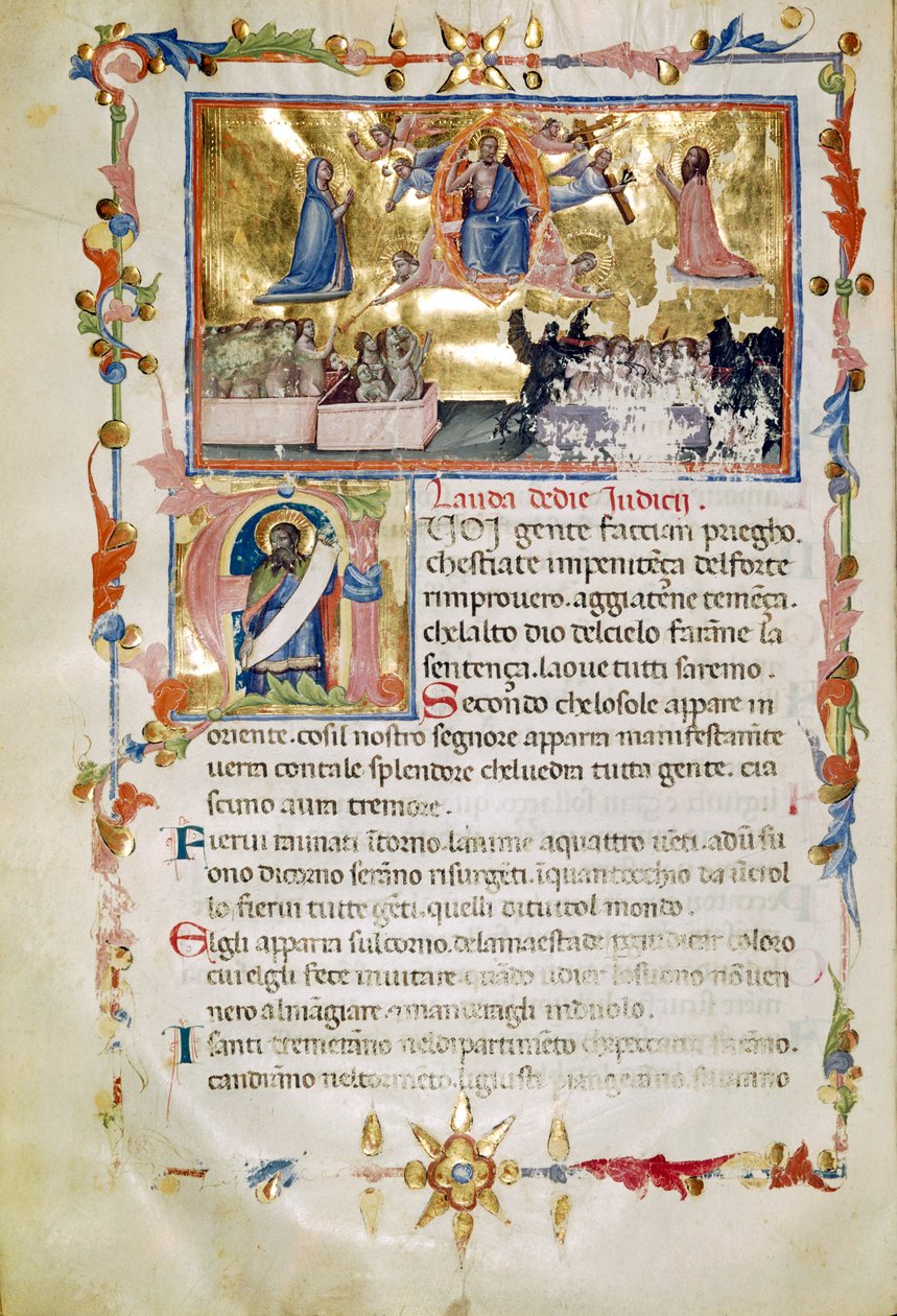 Ms. B.R. 19. c. 62b, Laudi Spiritualitól, a St Giles társaságtól alkotó: Italian School