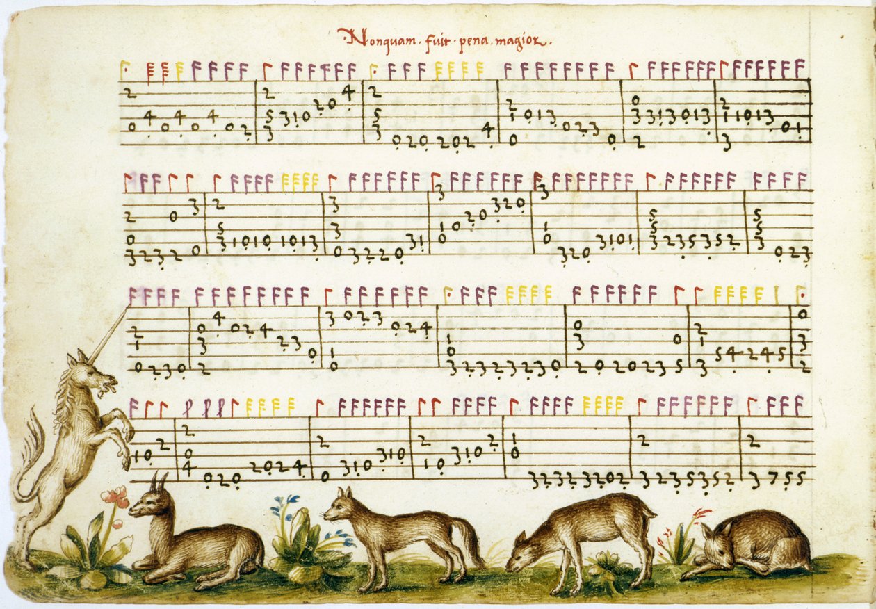 Meser Vincenzo Capirola (1474-1548) által komponált kotta alkotó: Italian School