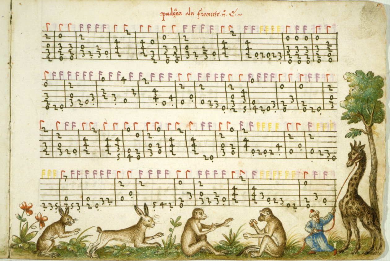 Meser Vincenzo Capirola (1474-1548) által komponált kotta alkotó: Italian School