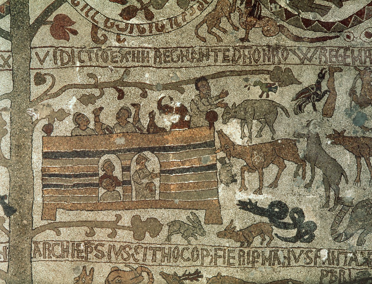 Noé bárkája, 1166 (mozaik) alkotó: Italian School