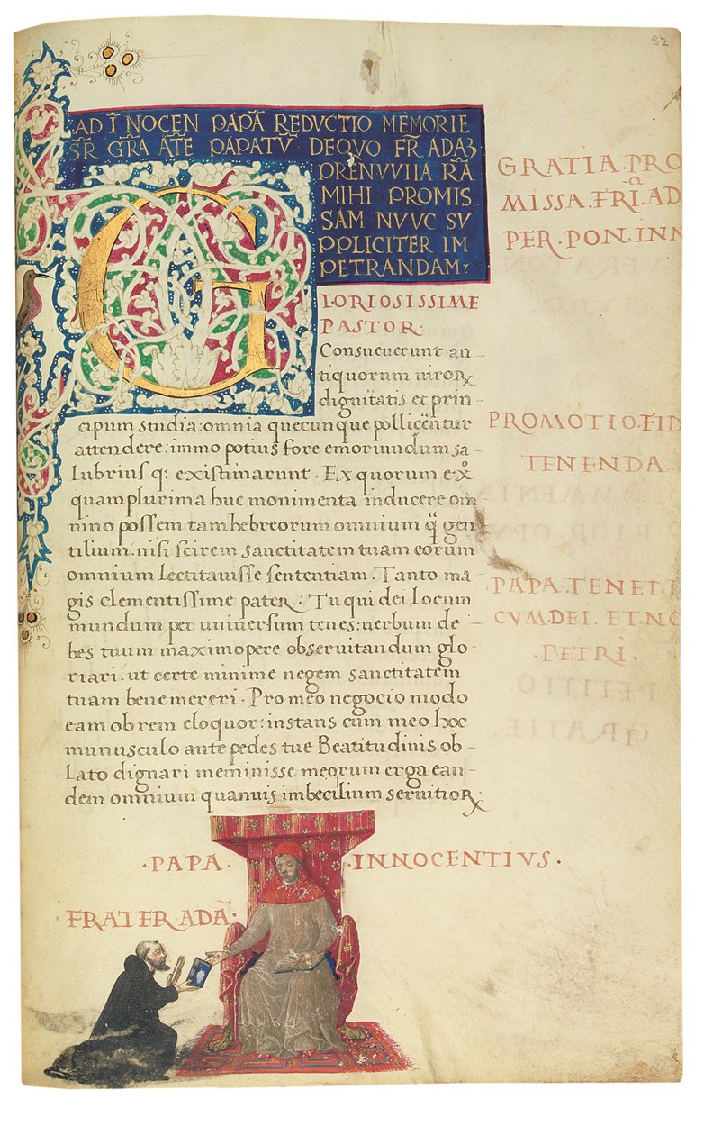 PSEUDO-ARISTOTLE, Secreta secretorum; "MARDOCHEUS IUDEUS", Epistola ad Alexandrum de cognitione veri dei; ADAM DE MONTALDO (fl. 1450-1495 körül), Divinitus prolata iudicia sive premonita; Quedam alia summatim posita iudicia, Róma, 1490 körül (tinta és szín alkotó: Italian School