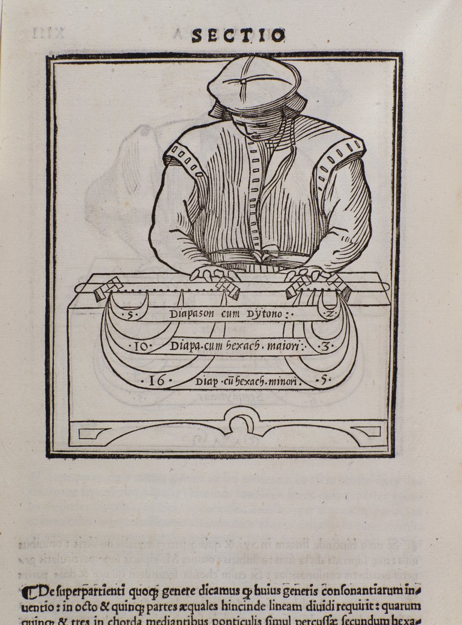 Oldal a Musica theoricából, Lodovico Fogliani (1475?-1542) (vagy Ludovico Foliani) zeneteoretikustól alkotó: Italian School