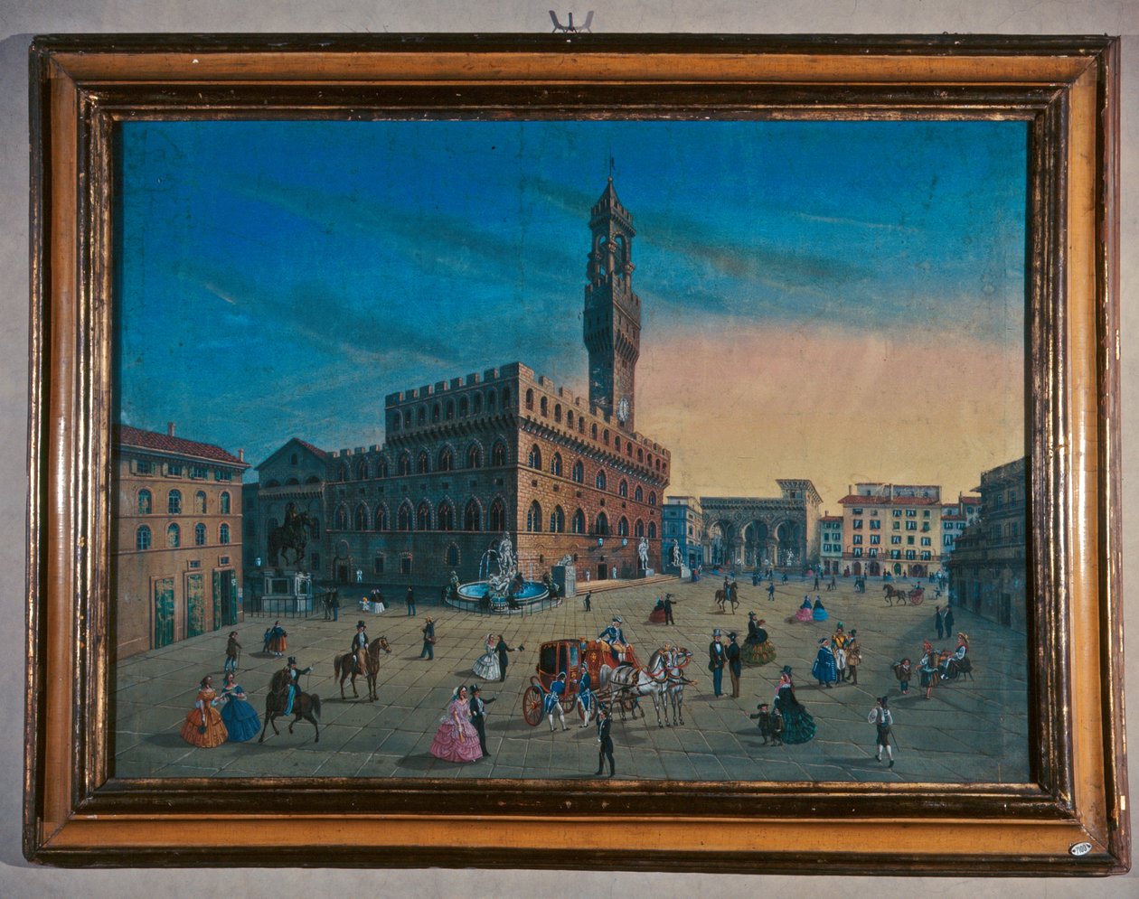 Palazzo Vecchio a Piazza della Signoria téren, Firenzében alkotó: Italian School