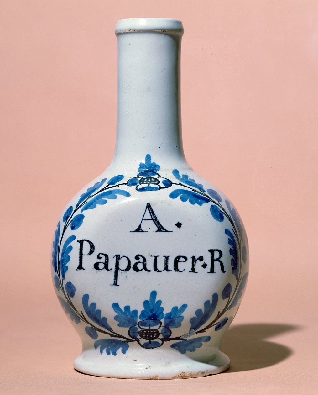 Gyógyszerészeti tégely opiáthoz A. Papauer R., 1700 körül (kerámia) alkotó: Italian School