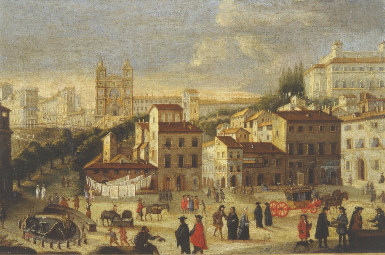 Piazza di Spagna és Trinita dei Monti alkotó: Italian School
