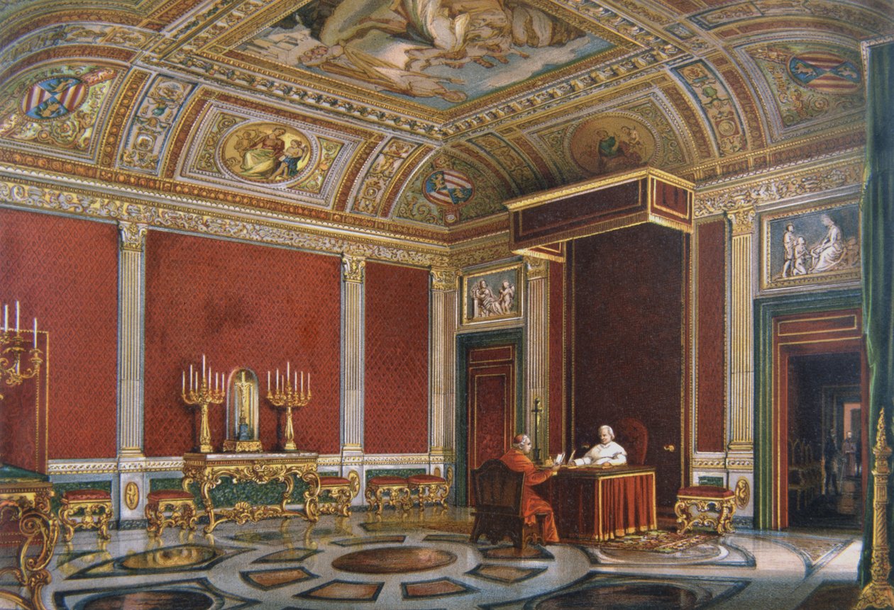 Pius a Quirinale Pápai Audiencia termében alkotó: Italian School