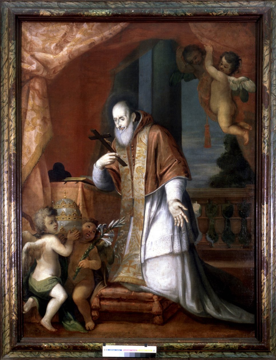 V. Pius (1504-1572). Névtelen festmény egy lombard templomból. alkotó: Italian School