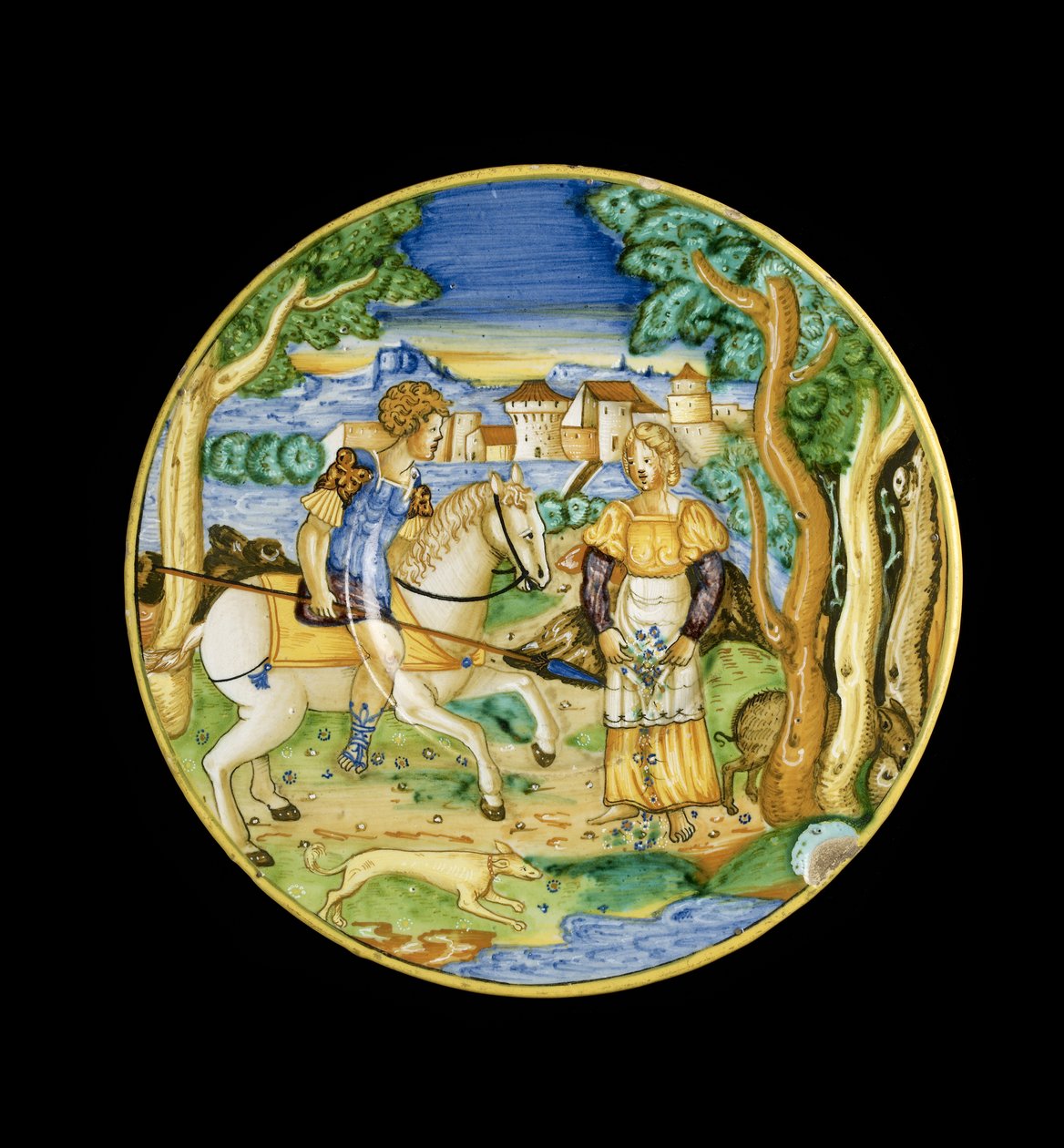 L vagy Lu.Ur Picus és Circe tányérja. alkotó: Italian School