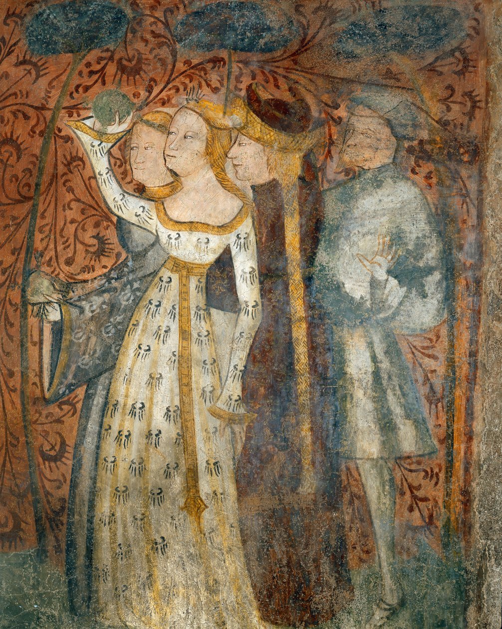 Labdajáték, részlet egy verseny jeleneteiből és udvari élet a Casa dEstate-ból (Nyárház), 1388-1400 alkotó: Italian School