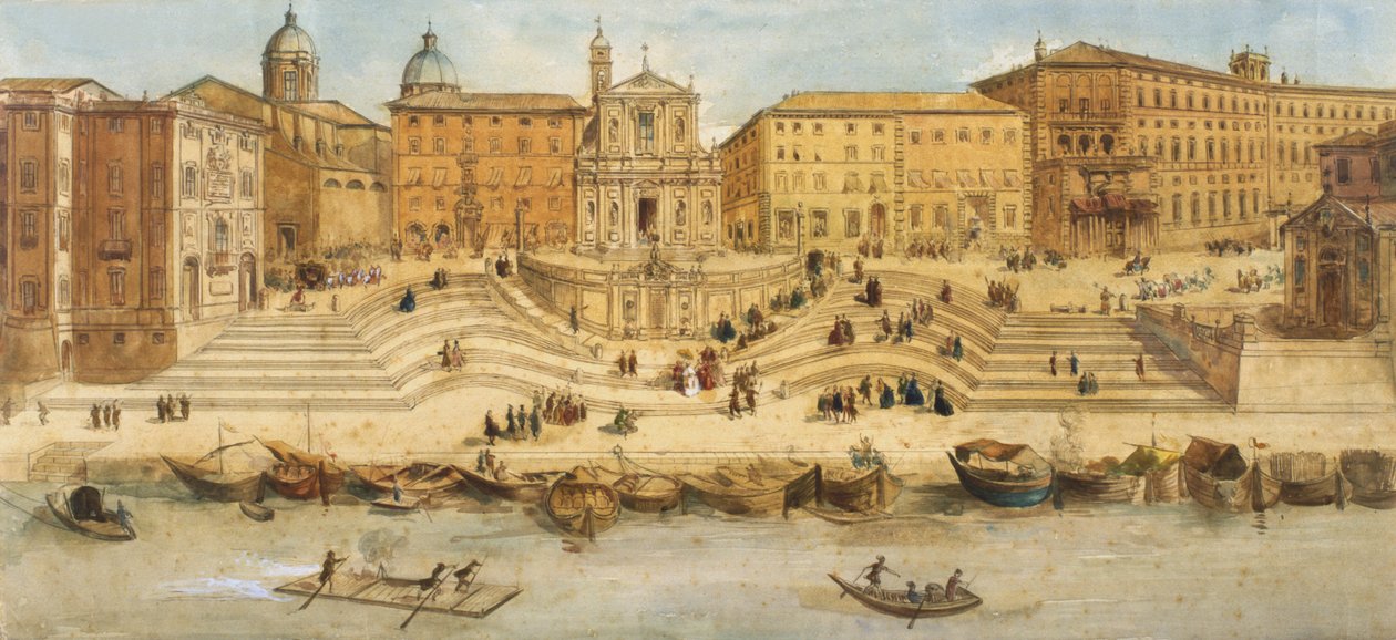 Ripetta kikötője alkotó: Italian School