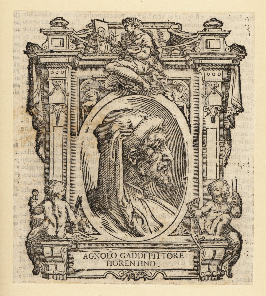 Agnolo Gaddi, firenzei olasz festő portréja, 1350-1396 körül alkotó: Italian School