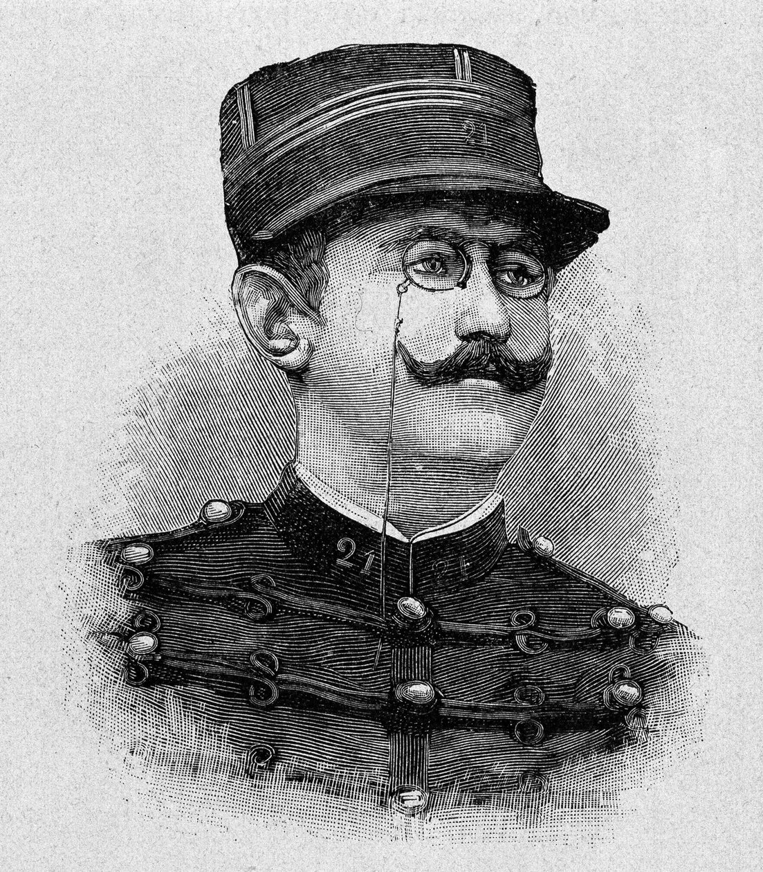 Alfred Dreyfus (1859-1935) portréja (metszet) alkotó: Italian School